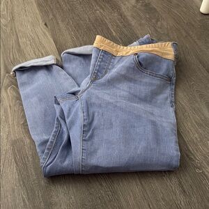 Light wash maternity jeans